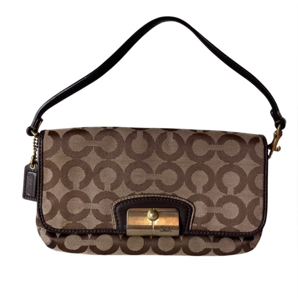 Coach Kristin Signature C Op Art Large Wristlet Y2K Coach - Picture 1 of 13